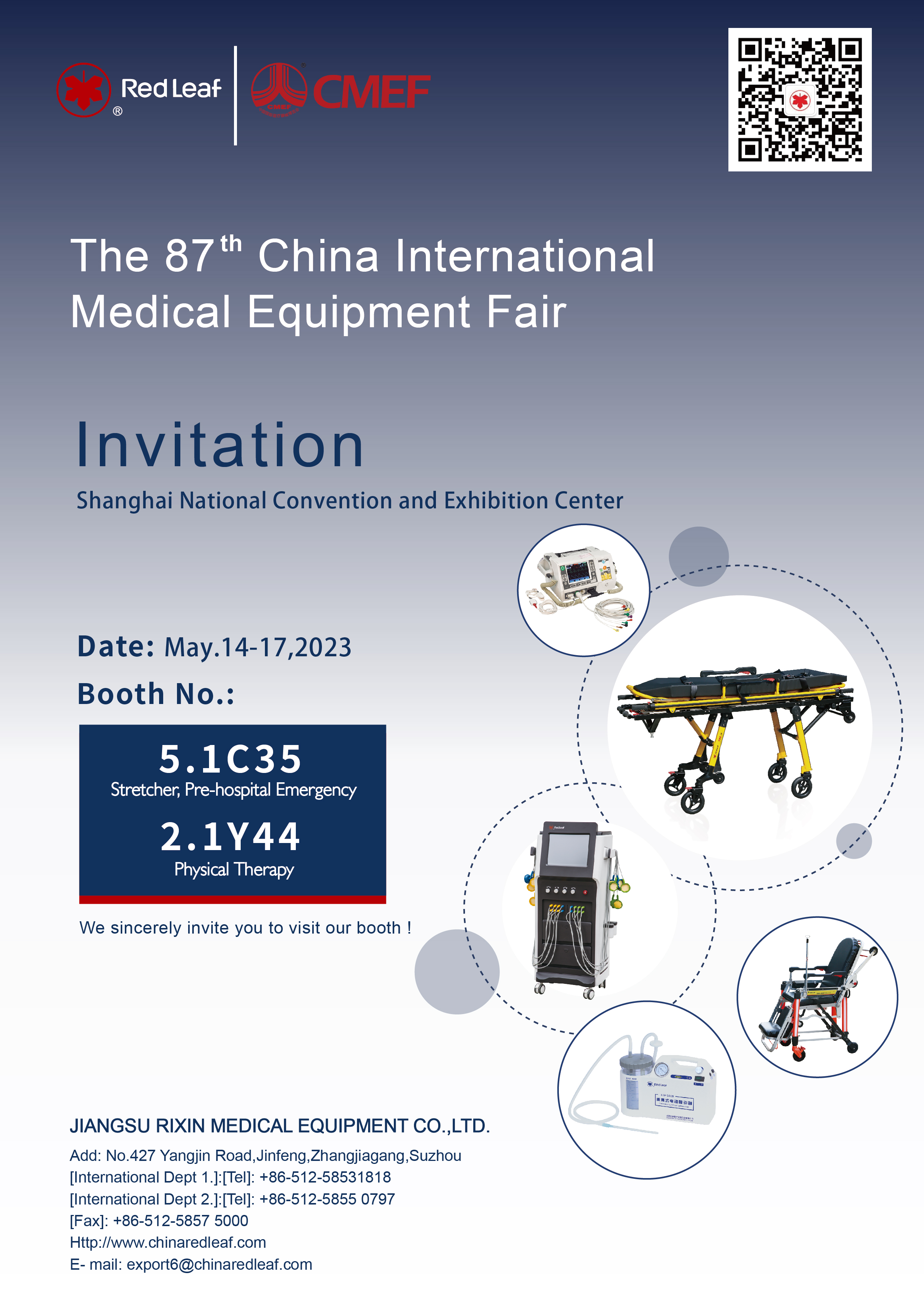 Rixin Medical invite you come to Shanghai CMEF!